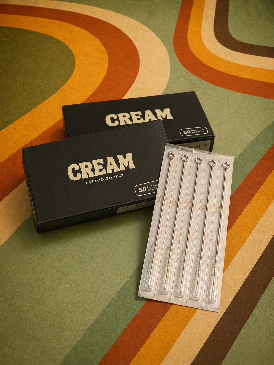Cream Needle Bar Round Liner